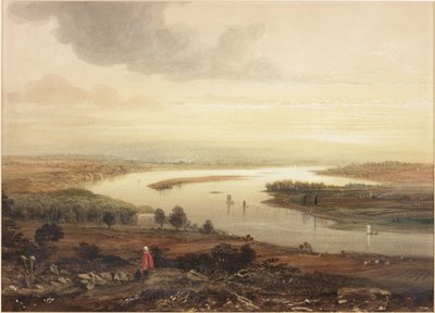 Newcastle upon Tyne and the River Tyne from Gateshead by Thomas Miles Richardson